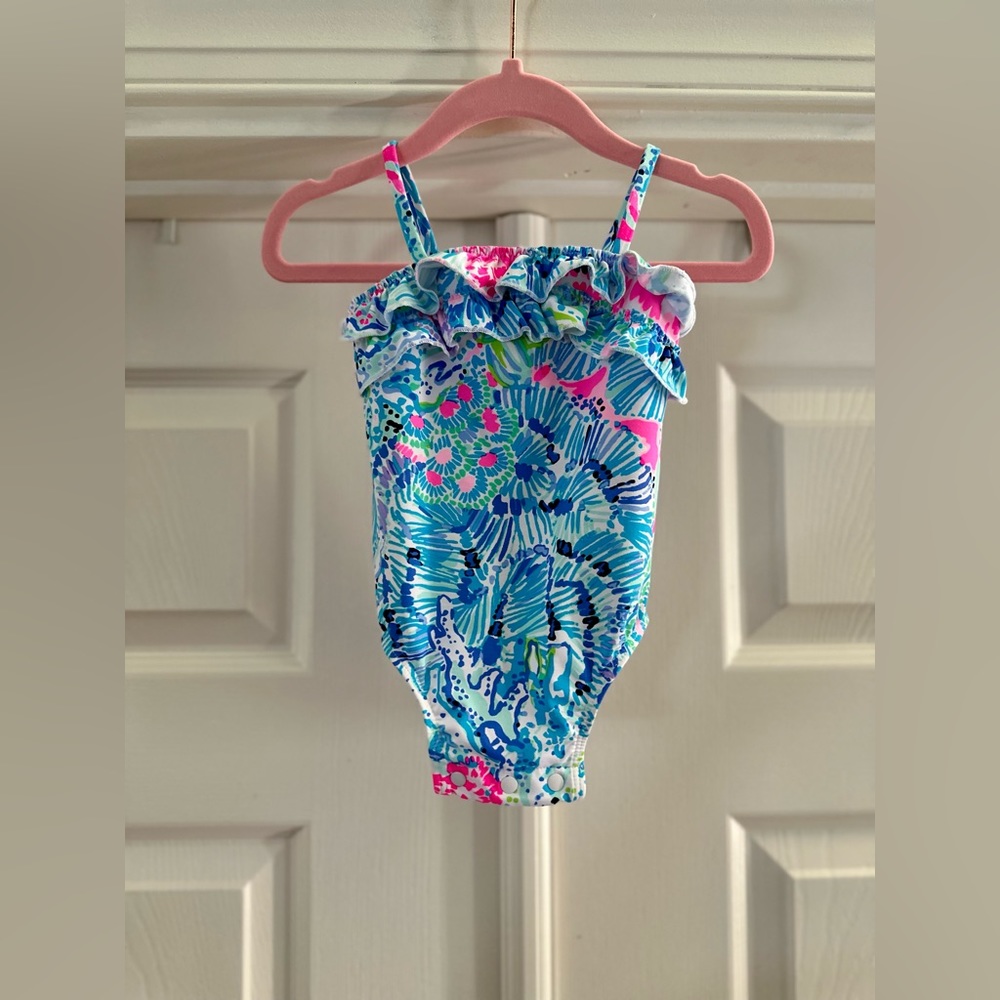 NWOT Infant Lilly Pulitzer Lydia one piece swimsuit in Sink or Swim 3-6 months